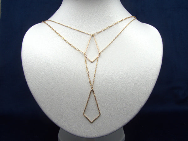 Gold Filled Double Saturn Necklaces
